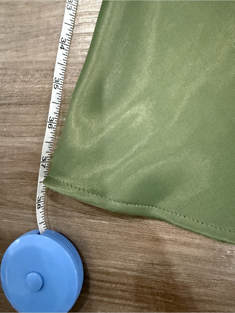 Zara Olive Satin Slip Skirt, L - Picture 5 of 6